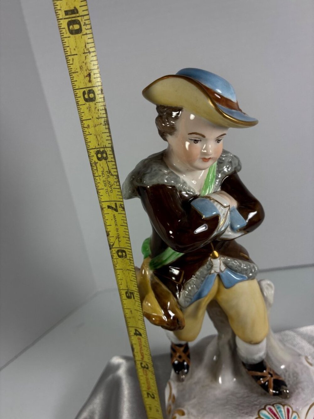 Vintage Winterling Germany Gentleman Figurine Brown Coat Rococo Porcelain Figure - Picture 14 of 14